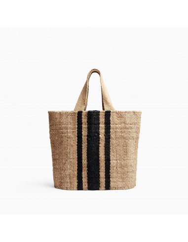 Playa Striped Small Hemp Tote - Natural/Black pas cher chine