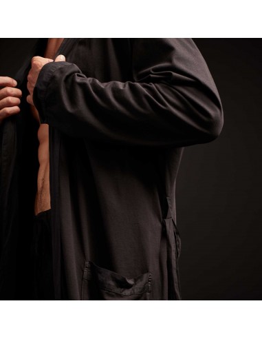 Sueded Jersey Robe - Black brillant des détails fins