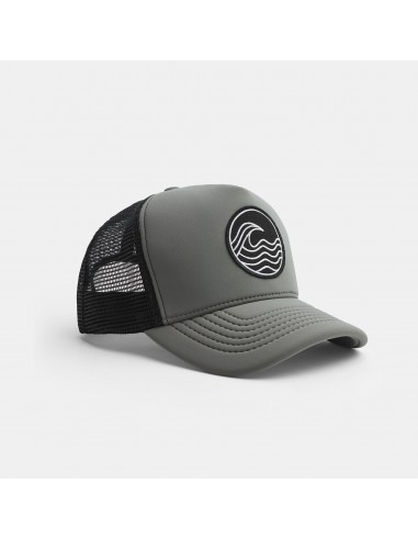 Wave Patch Scuba Trucker Hat - Grey Economisez 