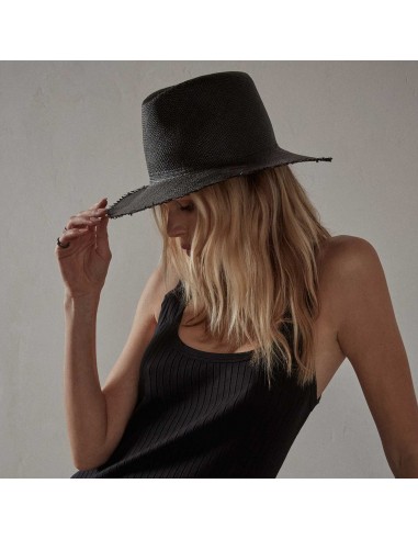 Fringed Continental Hat - Black prix