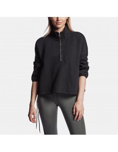 Half Zip Pull On Sweat Top - Black Vous souhaitez 