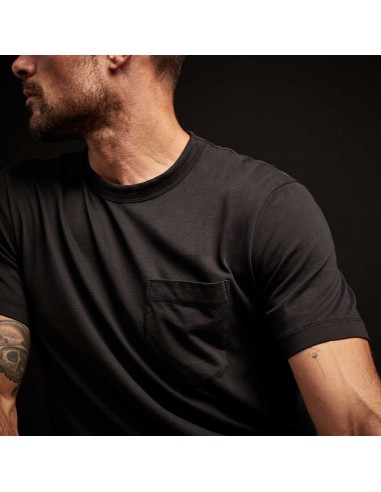 Brushed Lotus Jersey Pocket Tee - Black la livraison gratuite