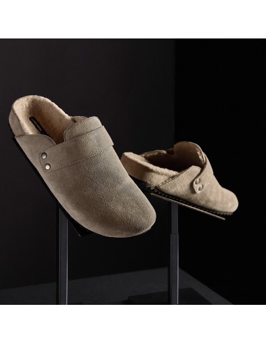 Women's Suede Slip On Clog - Beige/Earth 2 - 3 jours ouvrés.