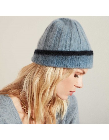 Dip Dye Cashmere Beanie - Dusty Sky/Navy ouvre sa boutique