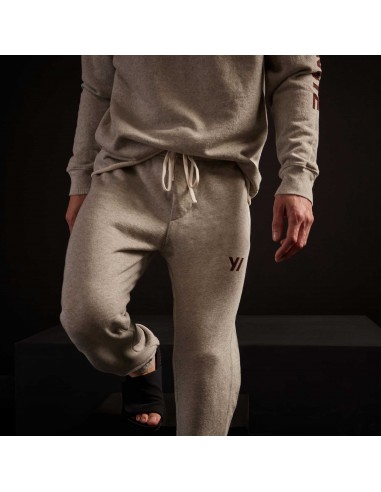 Classic French Terry Sweatpant - Heather Grey/Maroon Paris Déstockage Promo