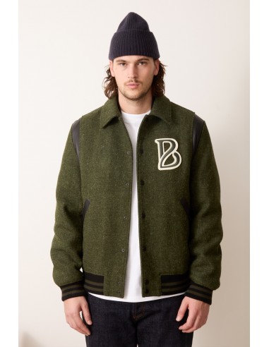 BG10 varsity jacket in green Economisez 