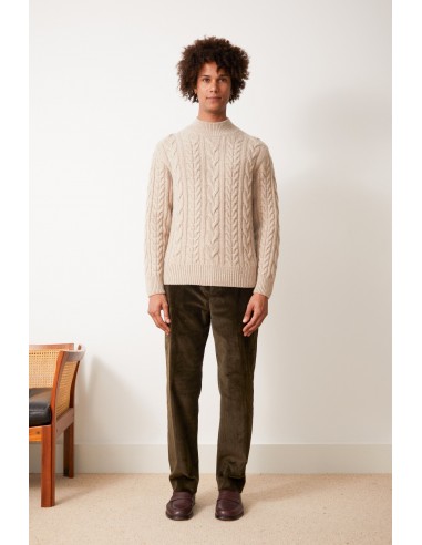 Molene sweater in beige hantent personnes