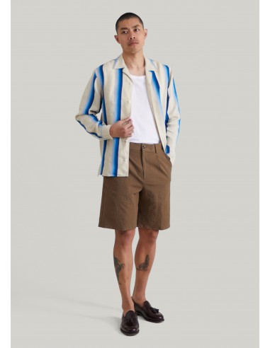 Guethary blue-striped shirt in beige l'évolution des habitudes 