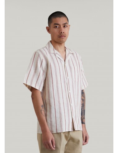 Bidart shirt in terracotta stripes Economisez 