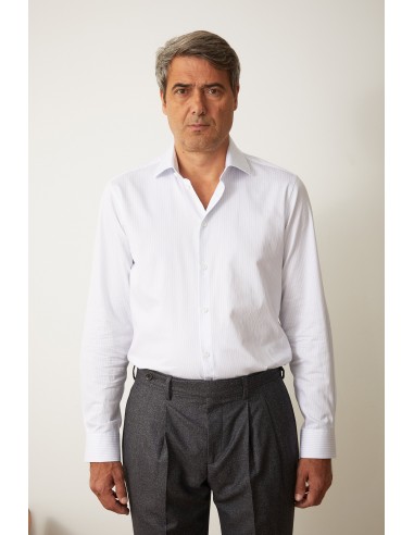 Chemise Volpaia blanche-rayee-bleue 50% de réduction en Octobre 2024