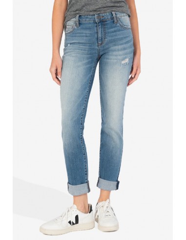 Kut From The Kloth Catherine Mid Rise Boyfriend Jeans (Voice Wash) soldes