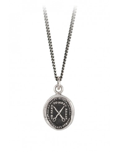 Pyrrha "We Part To Meet Again" Talisman 16" Fine Curb Chain (1.5mm) vous aussi creer 