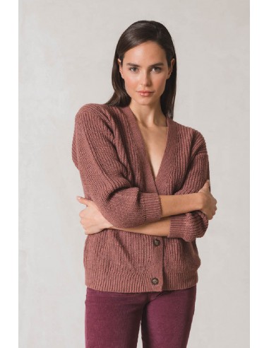 Indi & Cold 3 Button Cardigan brillant des détails fins