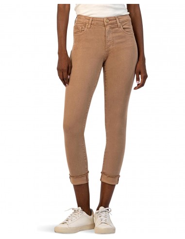 Kut From The Kloth Amy Straight Leg Crop Jeans (Cappuccino) de la marque