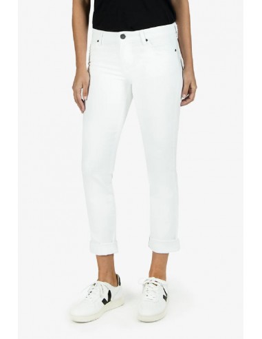 Kut From The Kloth Catherine Mid Rise Boyfriend Jeans (White) pas cher