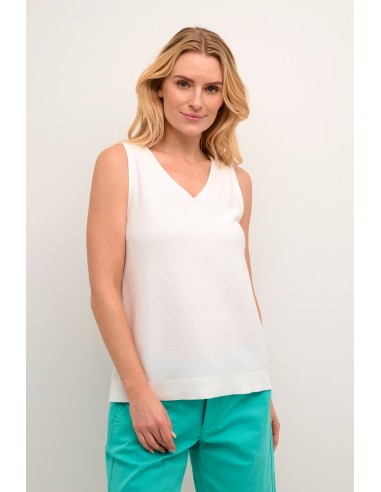 Cream Sillar Knit Sleeveless Tank livraison gratuite