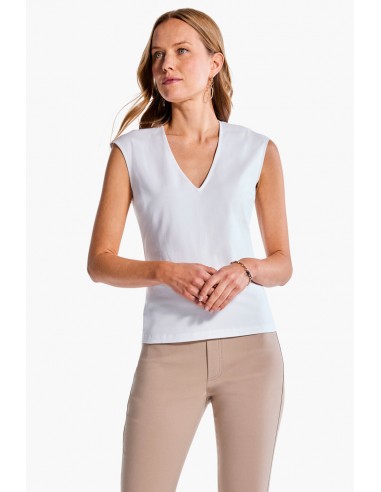 Nic + Zoe V-Neck Perfect Layer Tee la colonne vertébrale