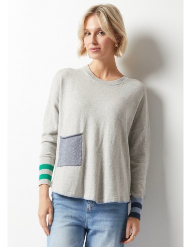 Zaket & Plover Birdseye Trim Sweater livraison gratuite