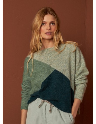 Indi & Cold Colour Block Intarsia Sweater l'évolution des habitudes 