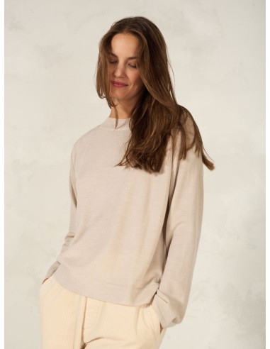 Nile Ribbed Detail Boatneck Merino Sweater du meilleur 