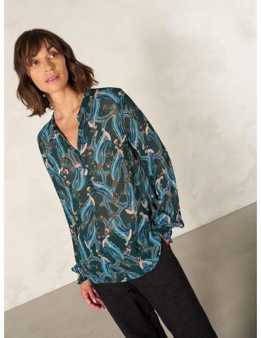 Nile Chiffon Notchneck Blouse store