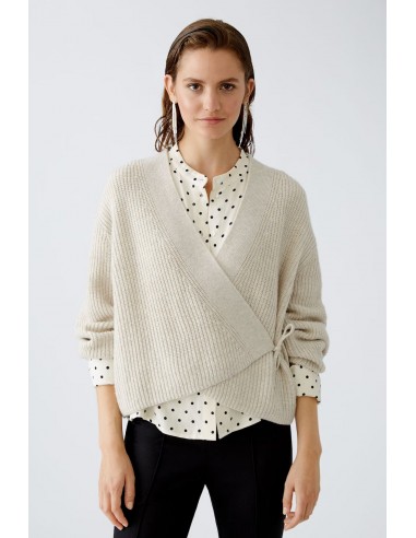 Oui Wool Blend Wrap Sweater livraison et retour toujours gratuits