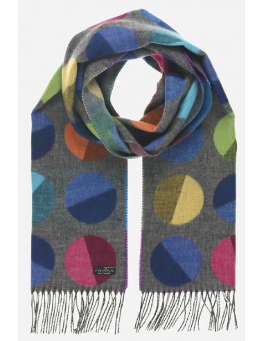 Fraas Divided Dots Woven Cashmink Scarf de pas cher