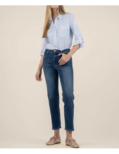 Kut From The Kloth Elizabeth High Rise Straight Leg (Dainty Wash) paiement sécurisé