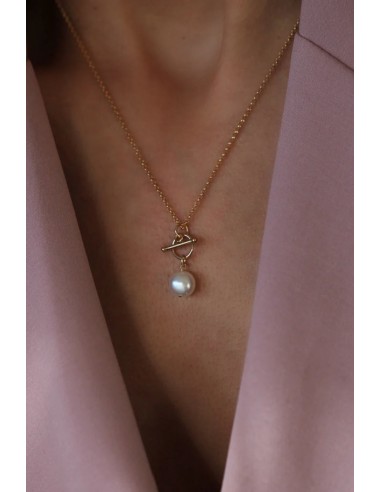 Leah Yard Odis Necklace Pearl & Gold livraison gratuite