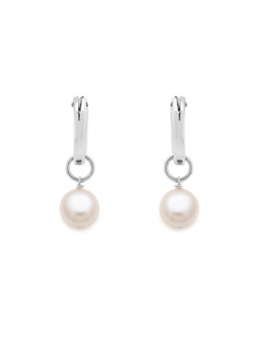 Leah Yard Ava Earrings Pearl & Silver livraison gratuite