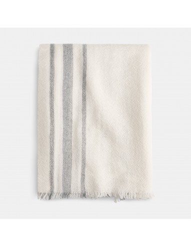 Sarti Cashmere Striped Scarf - Ivory/Flannel soldes