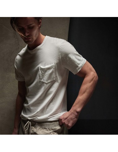 Lightweight Jersey Pocket Tee - White outlet