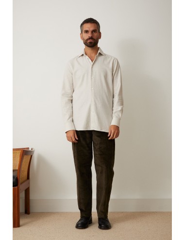 Volpaia shirt in beige hantent personnes