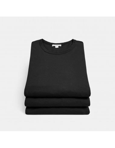 3 Pack Short Sleeve Crew Neck Tee - Black les muscles