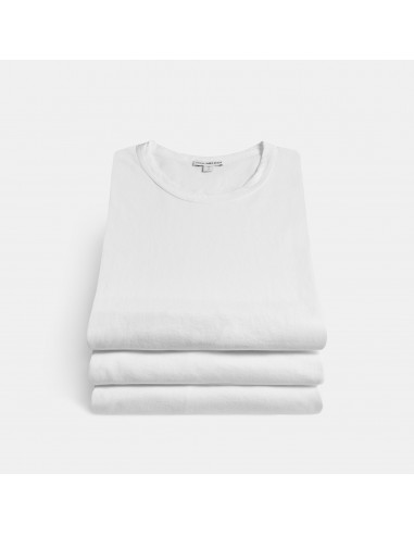 3 Pack Short Sleeve Crew Neck Tee - White le concept de la Pate a emporter 