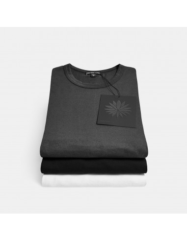 3 Pack Luxe Lotus Jersey Tee - Black/White/Carbon ouvre sa boutique