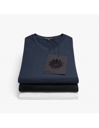 3 Pack Luxe Lotus Jersey V Neck Tee - Black/White/French Navy outlet