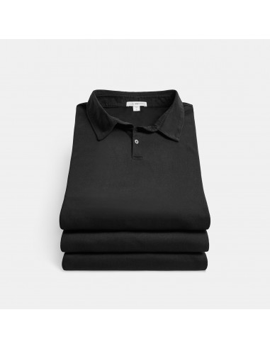 3 Pack Sueded Jersey Polo - Black Les magasins à Paris et en Île-de-France