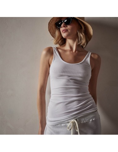 Ribbed Daily Tank - White livraison gratuite